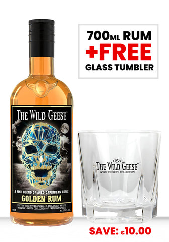 The Wild Geese Golden Rum + FREE Glass Tumbler