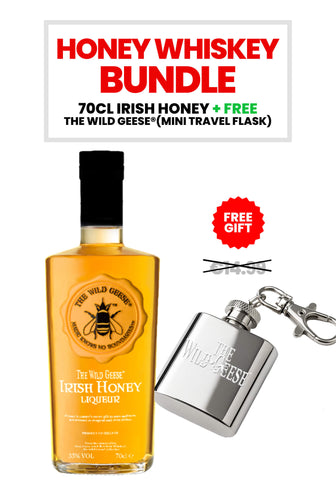 The Wild Geese® Irish Honey Whiskey Liqueur + FREE The Wild Geese® Mini Shot Travel Flask