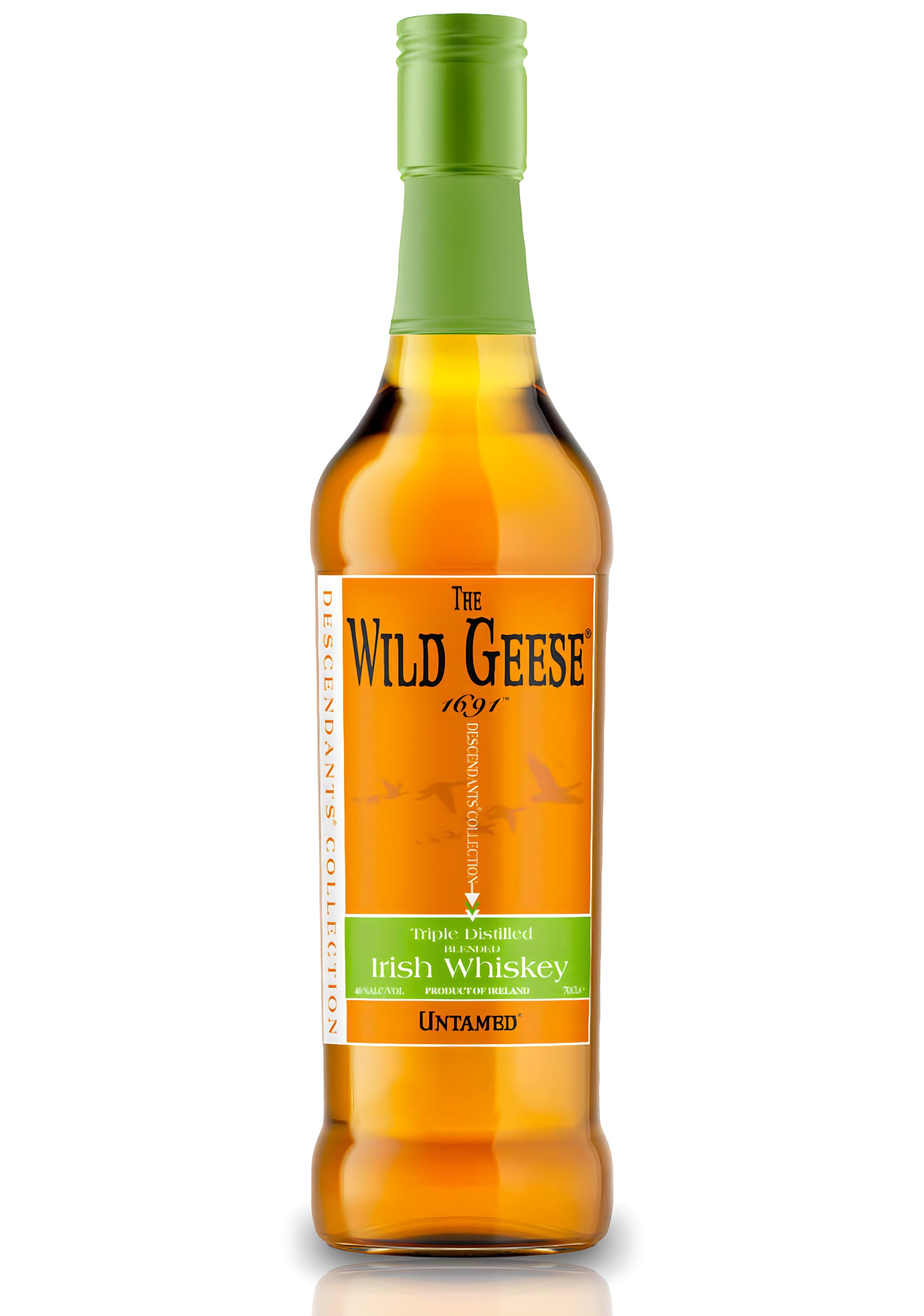 The Wild Geese® Descendants Triple Distilled Blended Irish Whiskey - 700mL, 40% Alc. - The Wild Geese® Irish Premium Spirits Collection