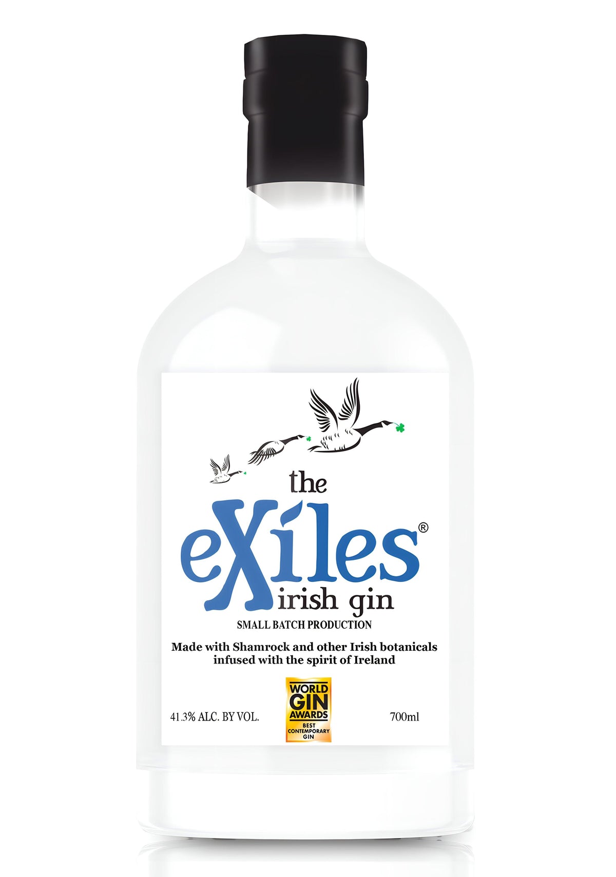 The Exiles Irish Gin - 700mL, 41.3% Alc. - The Wild Geese® Irish Premium Spirits Collection